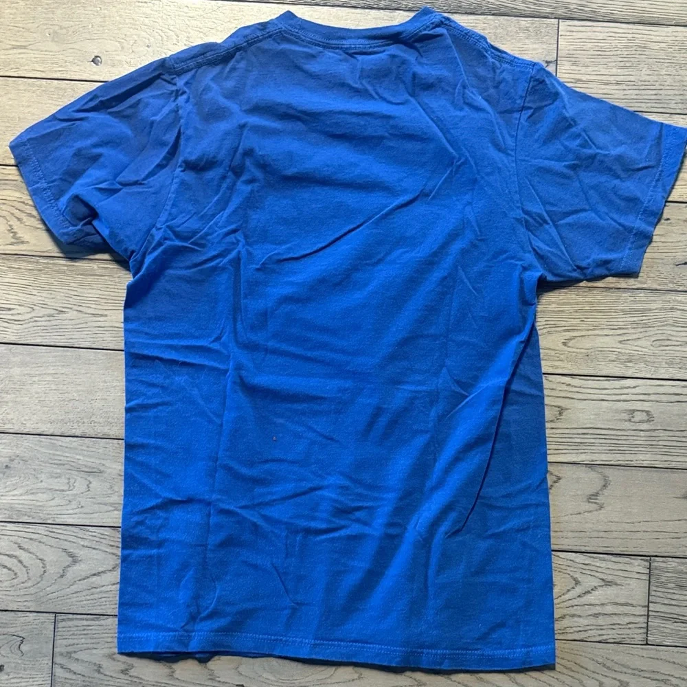 Blue Party Cat Graphic T-Shirt